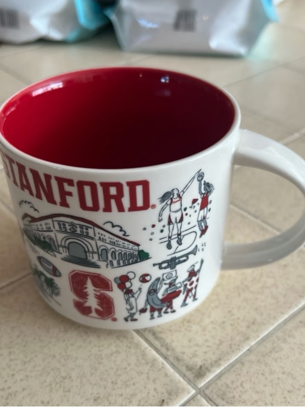 Stanford Red-Interior Ceramic Mug